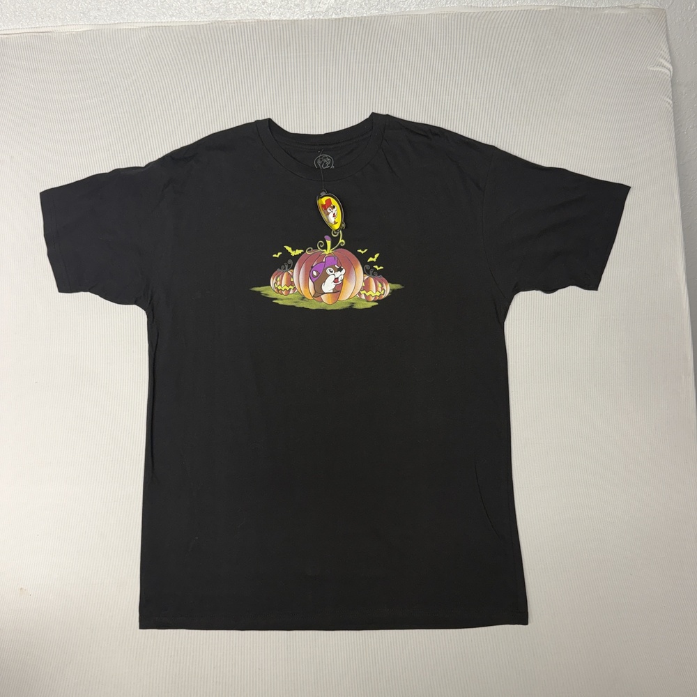 Buc-ee's Shirt Mens XL Black Halloween Haunt It Graphic Tee Pumpkin Beaver